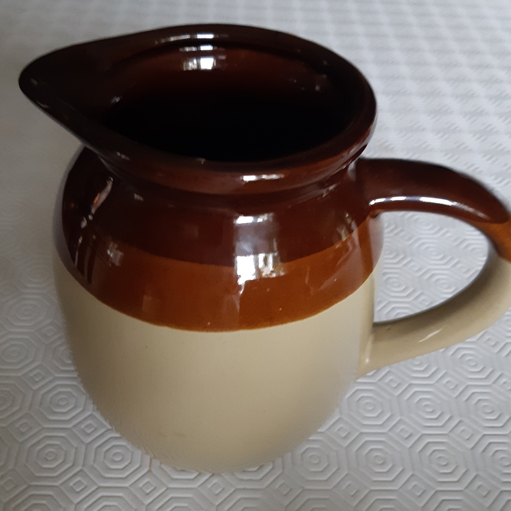 Vintage three tone stoneware Taiwan pitcher